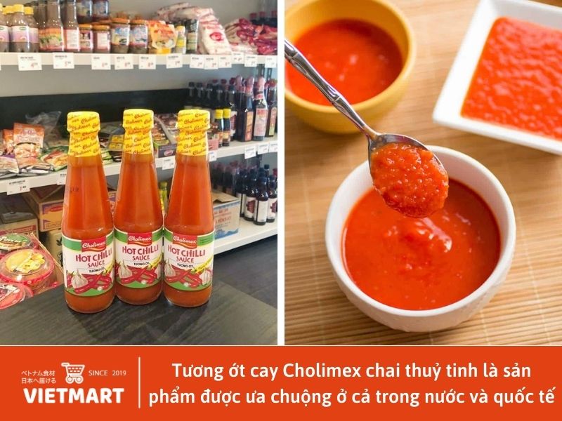 Tương ớt cay Cholimex chai thuỷ tinh (250ml) - Vietmart - chuỗi cửa hàng thực phẩm và gia vị Việt Nam tại Nhật Bản