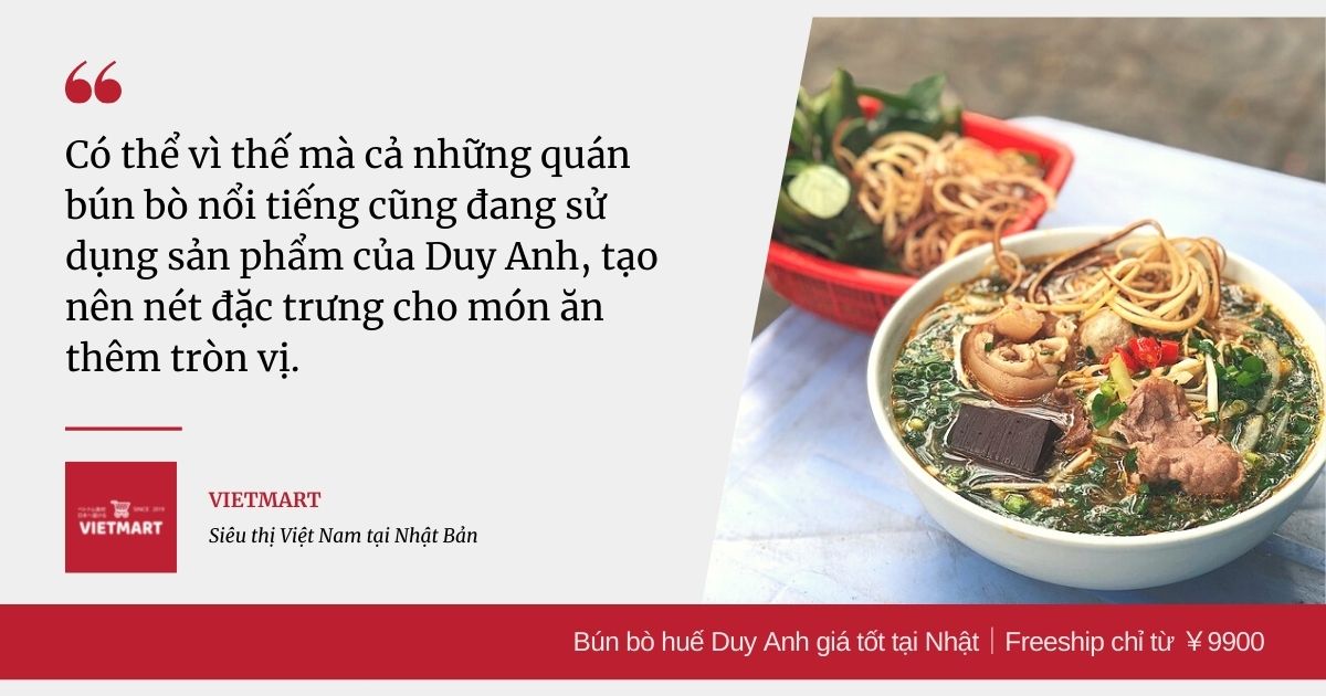 Bún bò huế Duy Anh giá tốt tại Nhật|Freeship chỉ từ ¥9900