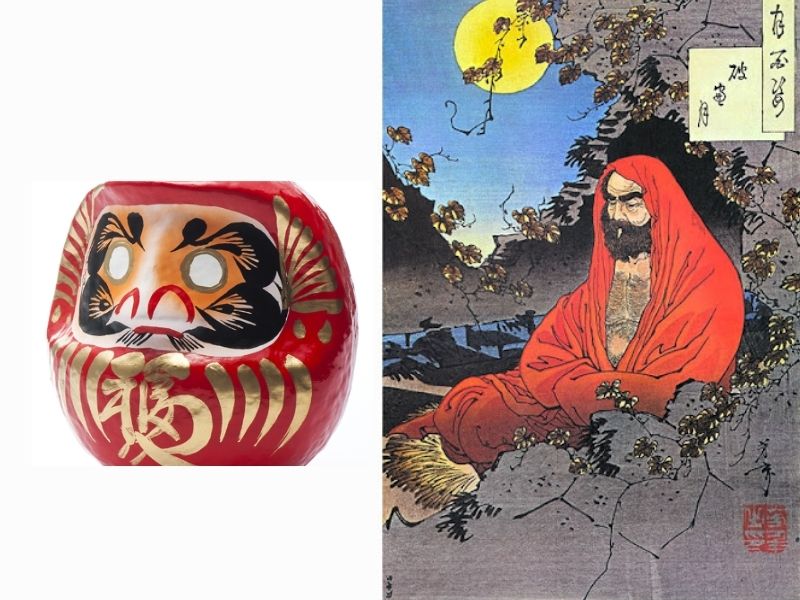 Daruma được mô phỏng theo dáng ngồi thiền